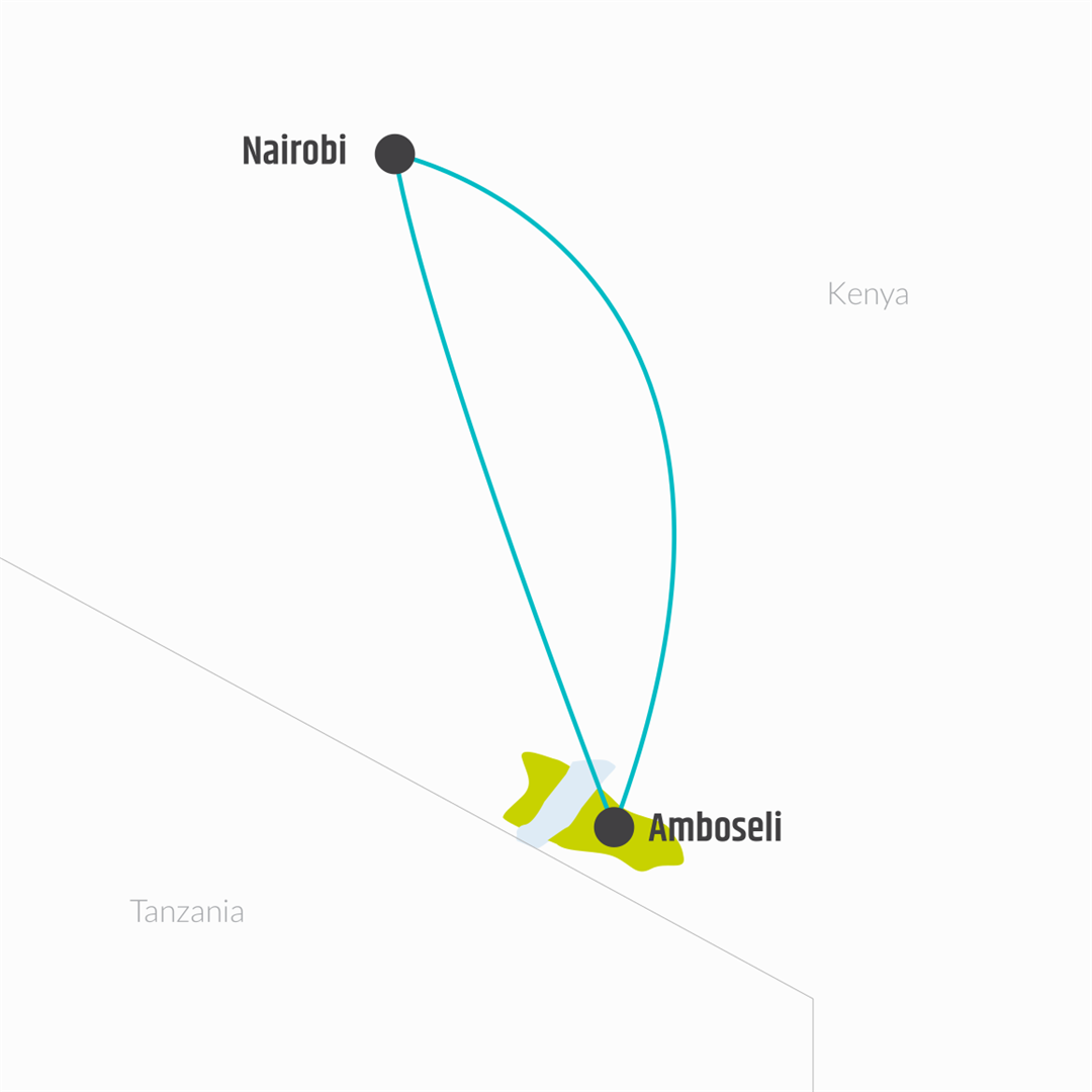 tourhub | Bamba Travel | Amboseli Safari 3D/2N | 57484 | Route Map